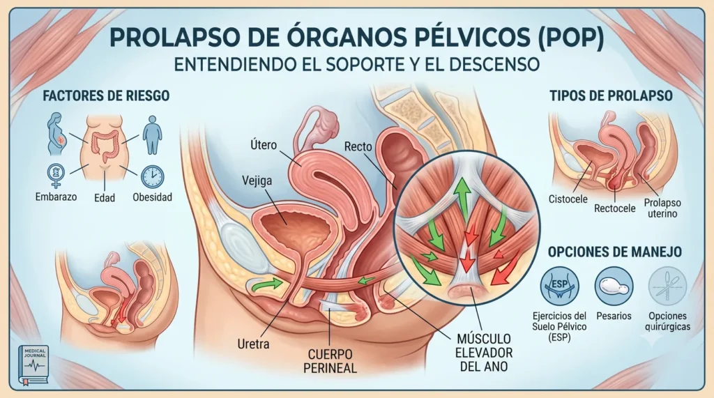 Lámina descriptiva del Prolapso de Órganos Pélvicos