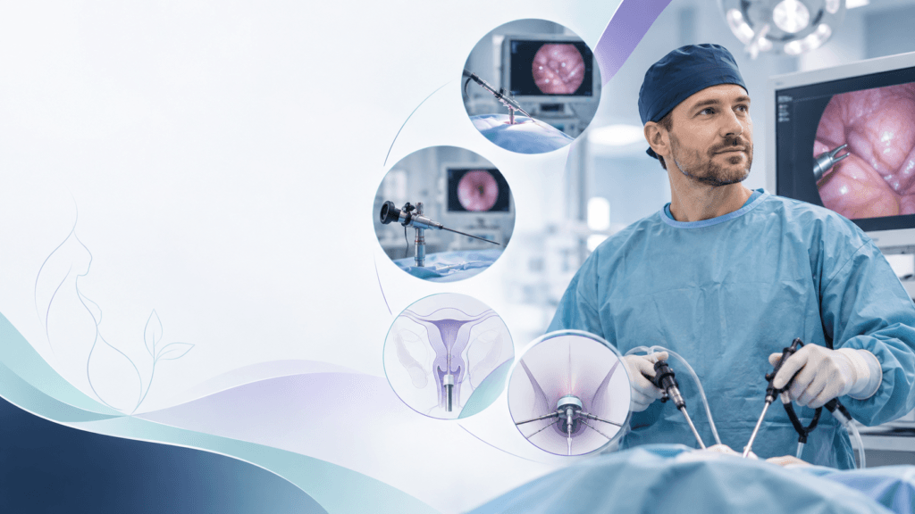 Médico especialista en cirugía ginecológica de mínima invasión como histeroscopia, vaginal, laparoscopia y vNOTES