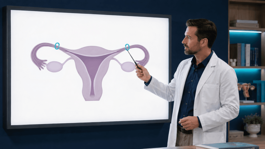 Explicación de salpingoclasia vaginal, retrato